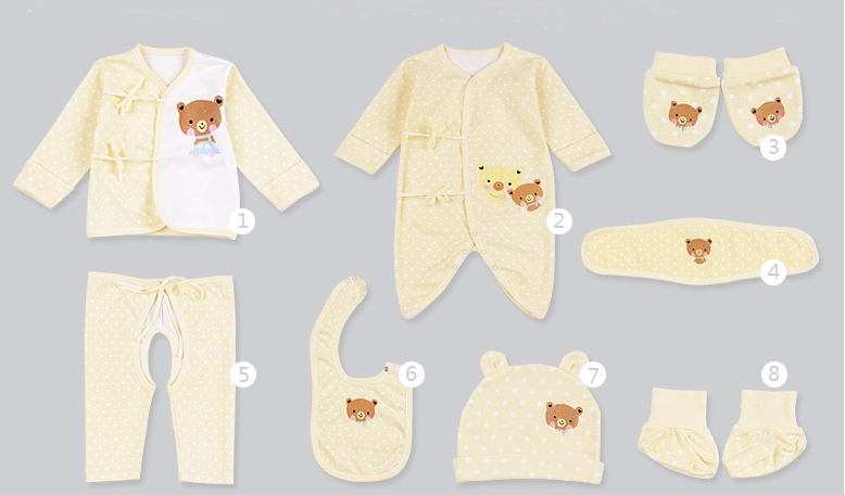 8 piece baby clothes set